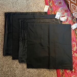 H&M Dark Grey Velvet Canvas Accent Throw Pillow Pillowcases Set Covers 20 x 20